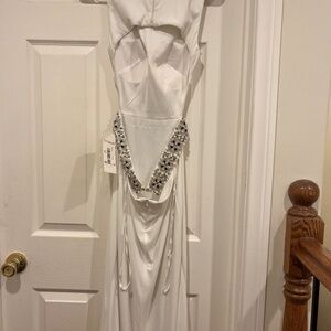 White formal dress